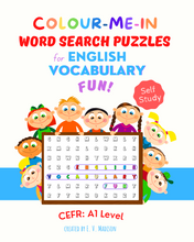 将图片加载到图库查看器,Colour-Me-In Word Search Puzzles for English Vocabulary Fun! A1 Level