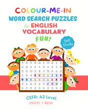 将图片加载到图库查看器,Colour-Me-In Word Search Puzzles for English Vocabulary Fun! A2 Level