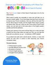 Load image into Gallery viewer, My First French-English Color-In Word Search Puzzle Book
