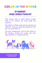 将图片加载到图库查看器，All About DOGS: 50 Color In Word Search Puzzles
