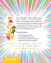 Load image into Gallery viewer, Colour-Me-In Word Search Puzzles for English Vocabulary Fun! C1 Level
