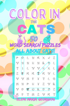 将图片加载到图库查看器，Color in the CATS: 50 Word Search Puzzles All About Cats!
