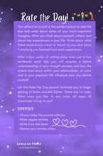 将图片加载到图库查看器，Rate the Day: A 90-Day Reflective Journal - Lavender Haze Edition
