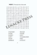 将图片加载到图库查看器，All About COLORS: 50 Color In Word Search Puzzles
